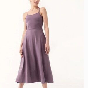 Pact Organic Cotton strappy fit and flare in lilac, size M
